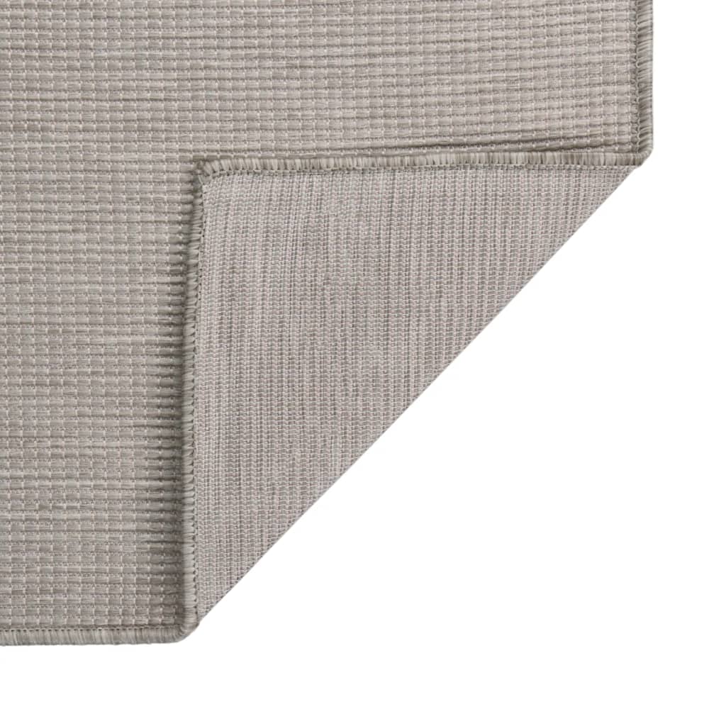 Vanjski tepih ravnog tkanja 160 x 230 cm svijetlo sivi