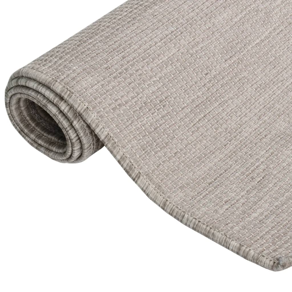 Vanjski tepih ravnog tkanja 160 x 230 cm svijetlo sivi