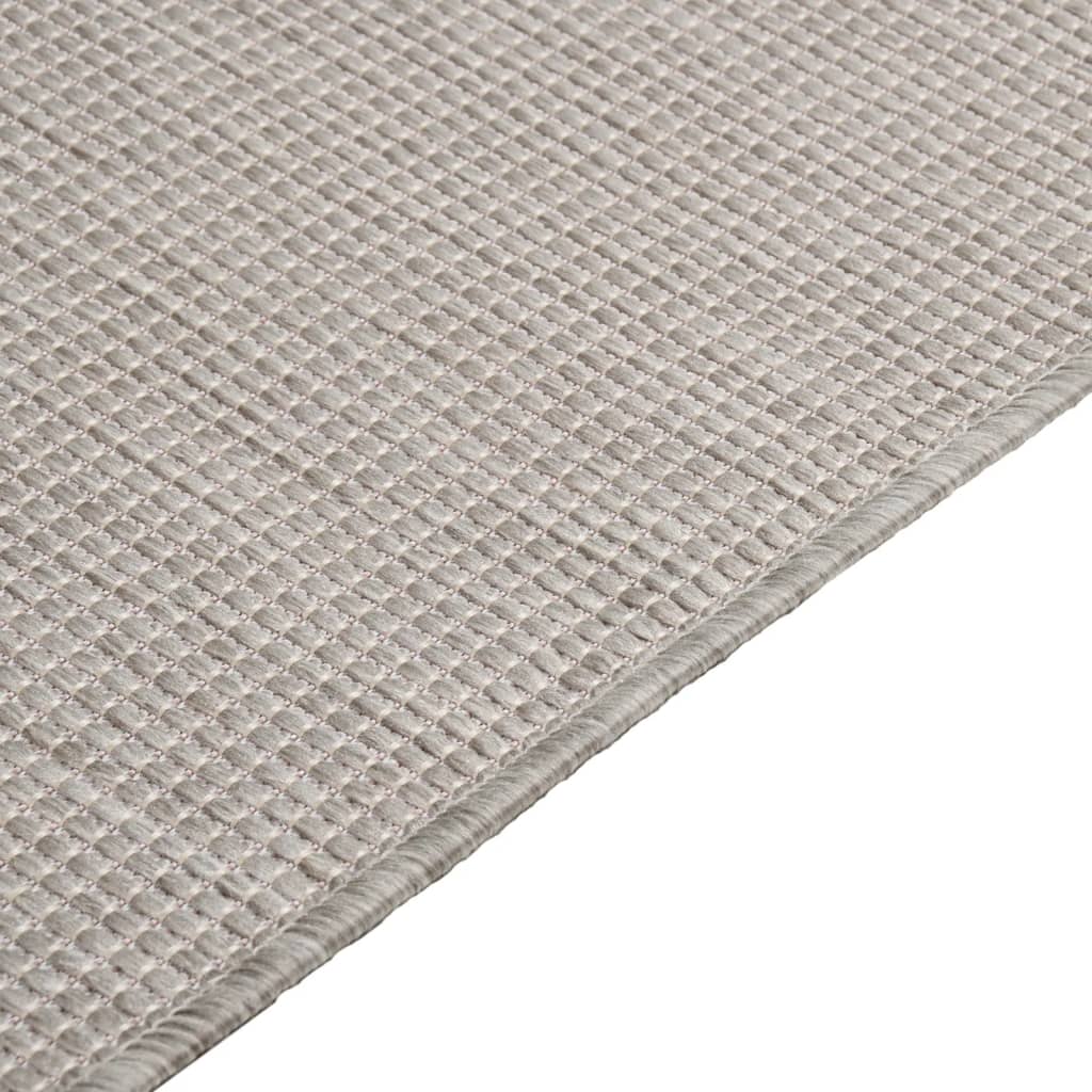 Vanjski tepih ravnog tkanja 160 x 230 cm svijetlo sivi