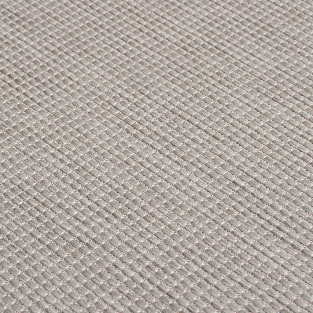 Vanjski tepih ravnog tkanja 160 x 230 cm svijetlo sivi