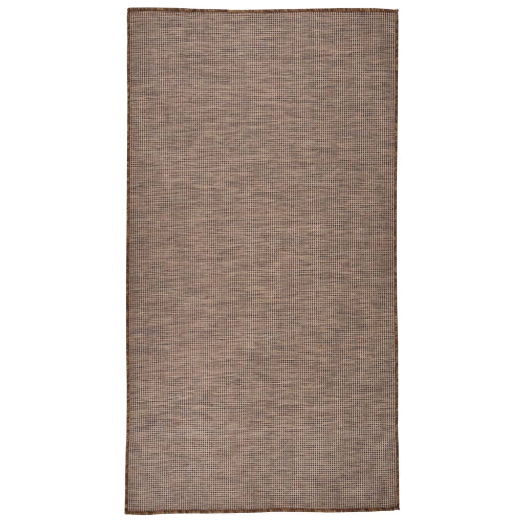 Vanjski tepih ravnog tkanja 80 x 150 cm smeđi