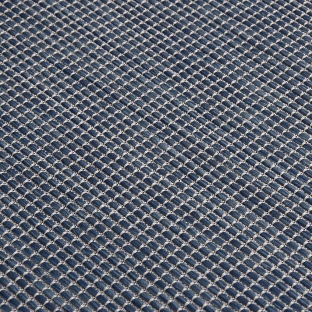Vanjski tepih ravnog tkanja 200 x 280 cm plavi