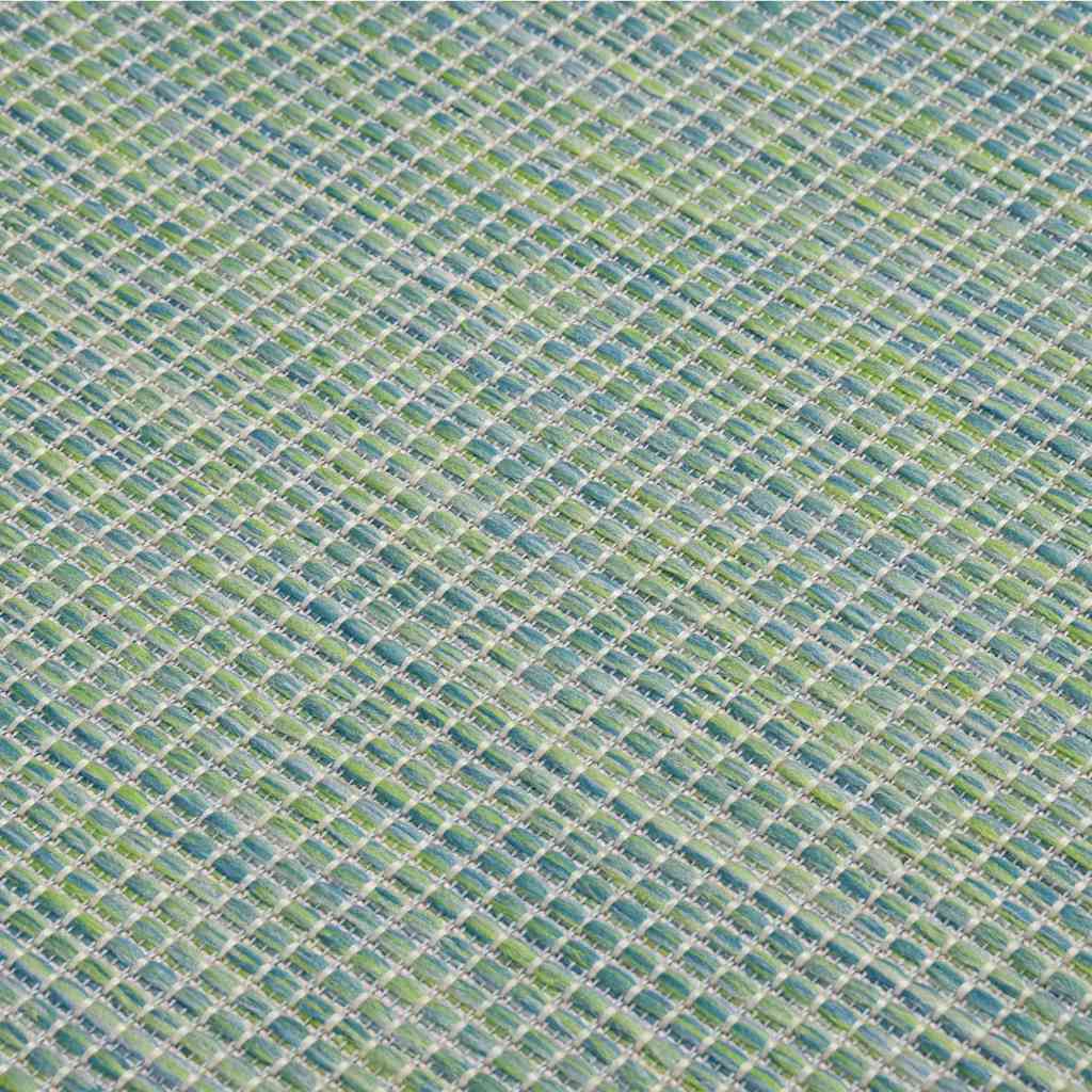 Vanjski tepih ravnog tkanja 200 x 280 cm tirkizni