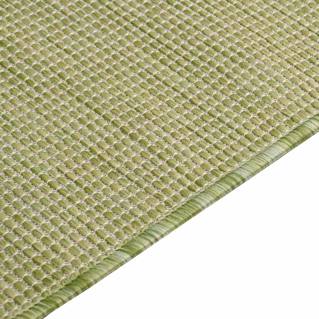 Vanjski tepih ravnog tkanja 80 x 250 cm zeleni