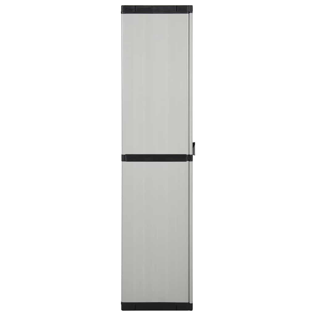 Vrtni ormarić za pohranu s 3 police sivo-crni 68 x 40 x 168 cm