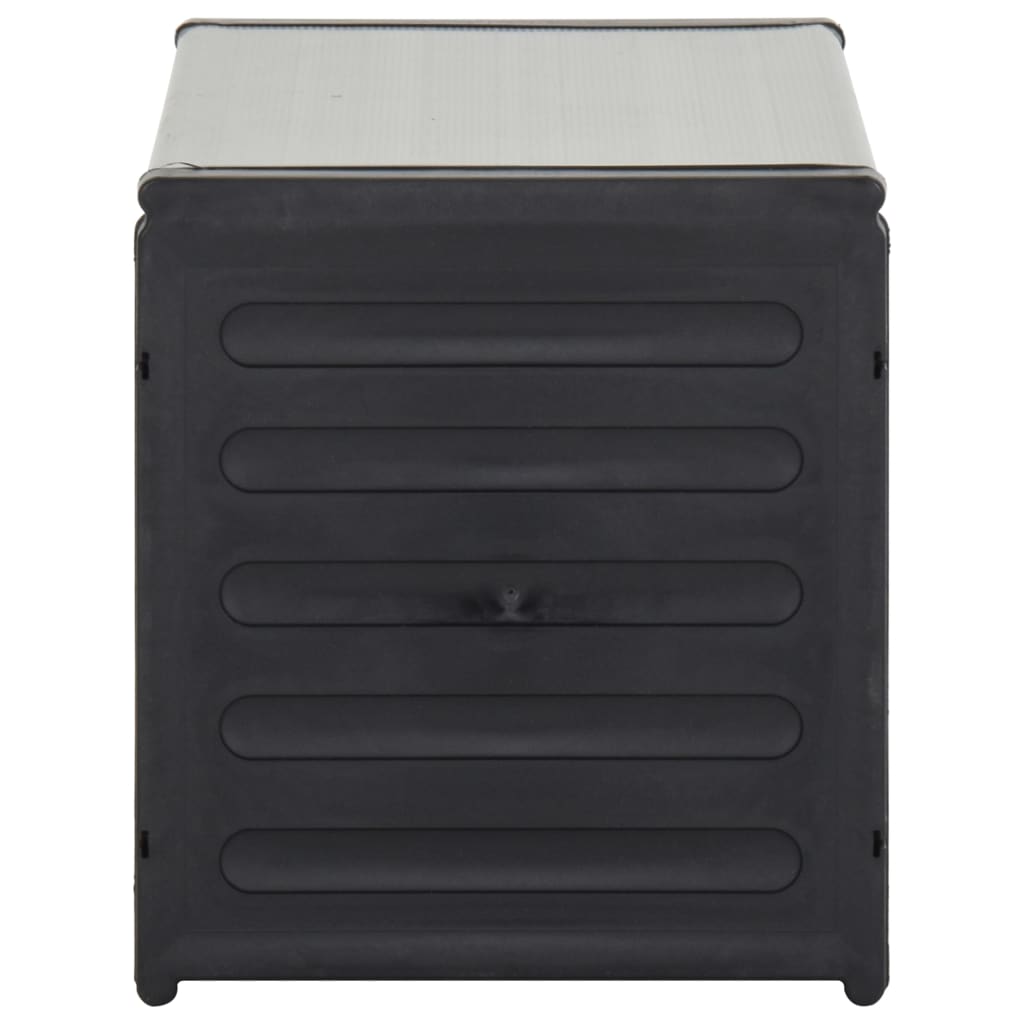Vrtna košara za otpad siva 85 x 34 x 40 cm
