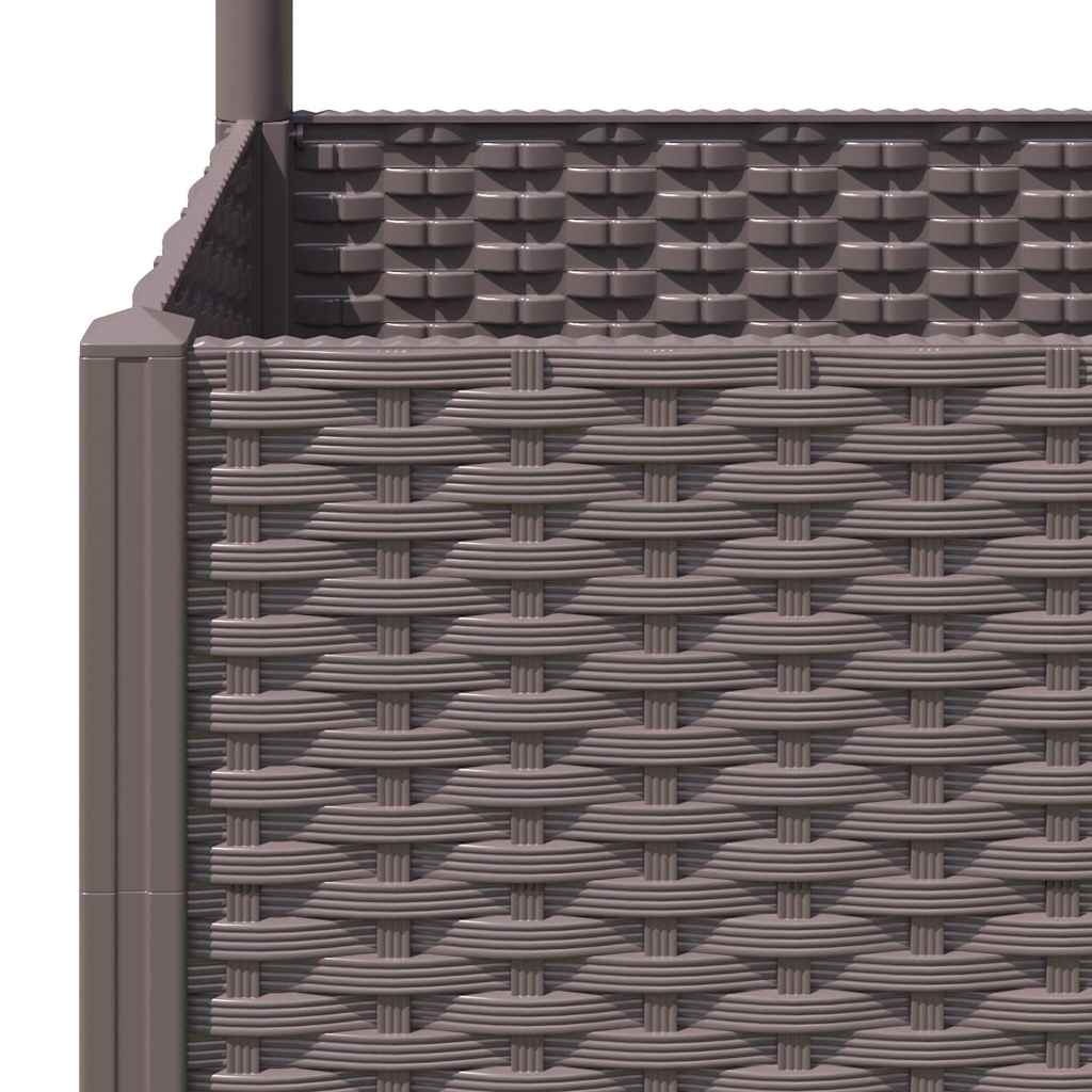 Vrtna žardinjera s rešetkom smeđa 120x40x136 cm PP