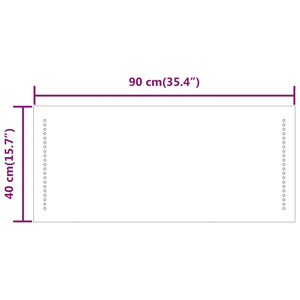 LED kupaonsko ogledalo 90x40 cm