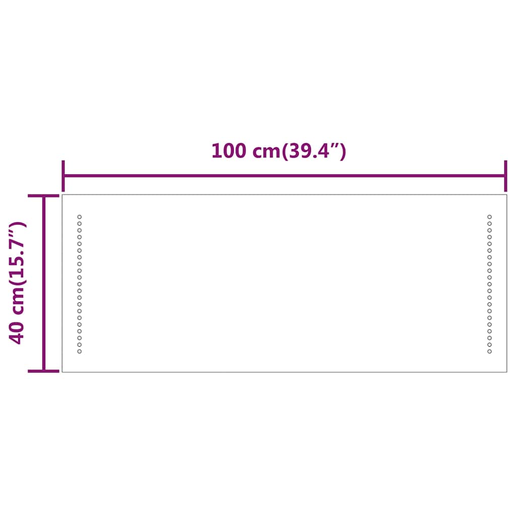LED kupaonsko ogledalo 100x40 cm