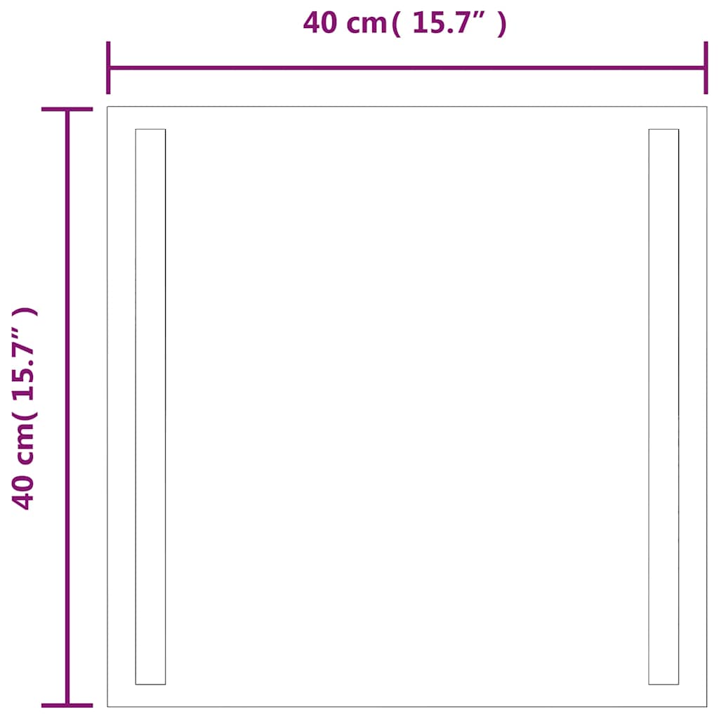LED kupaonsko ogledalo 40x40 cm