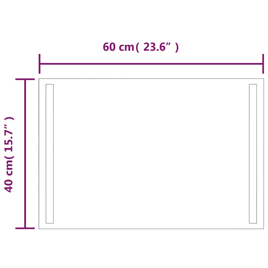 LED kupaonsko ogledalo 60x40 cm