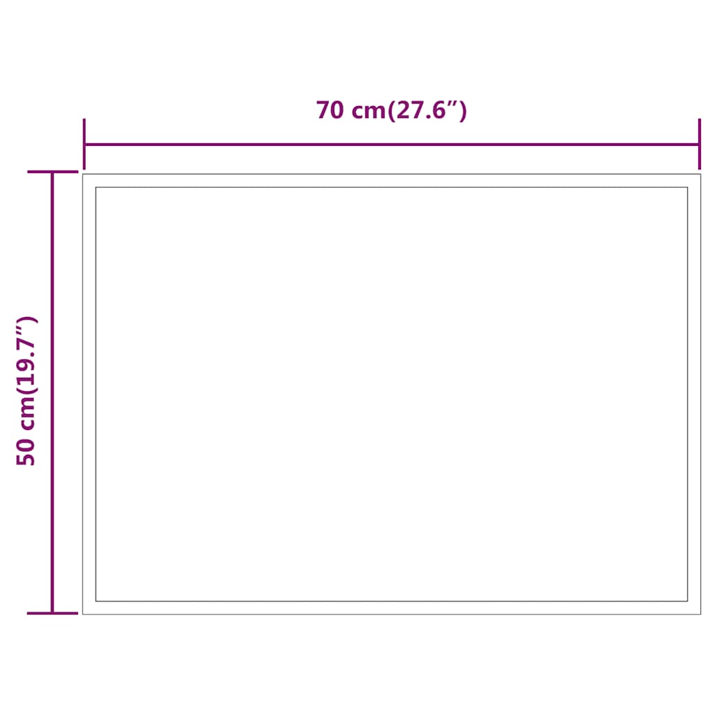 LED kupaonsko ogledalo 70x50 cm