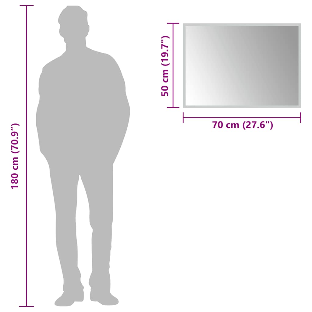 LED kupaonsko ogledalo 70x50 cm