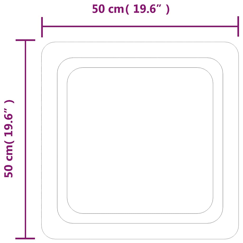 LED kupaonsko ogledalo 50x50 cm