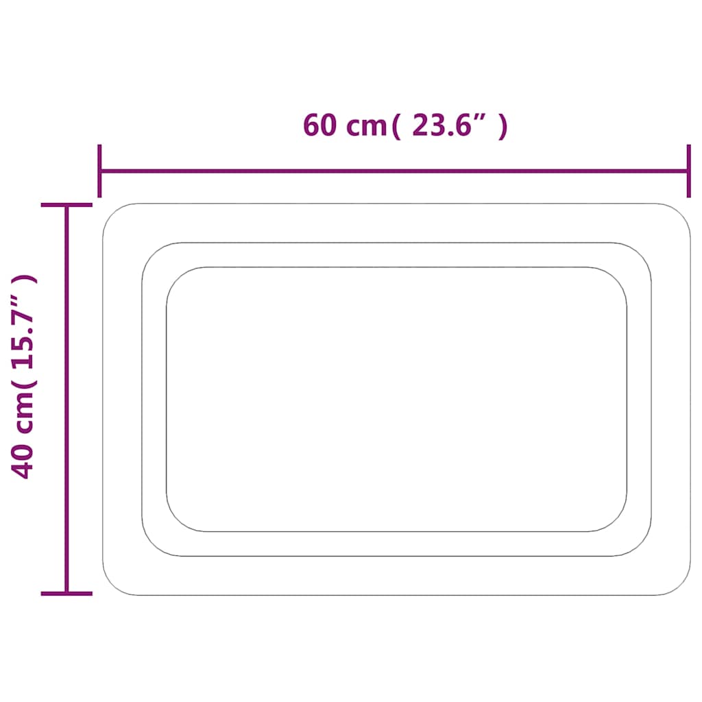 LED kupaonsko ogledalo 60x40 cm