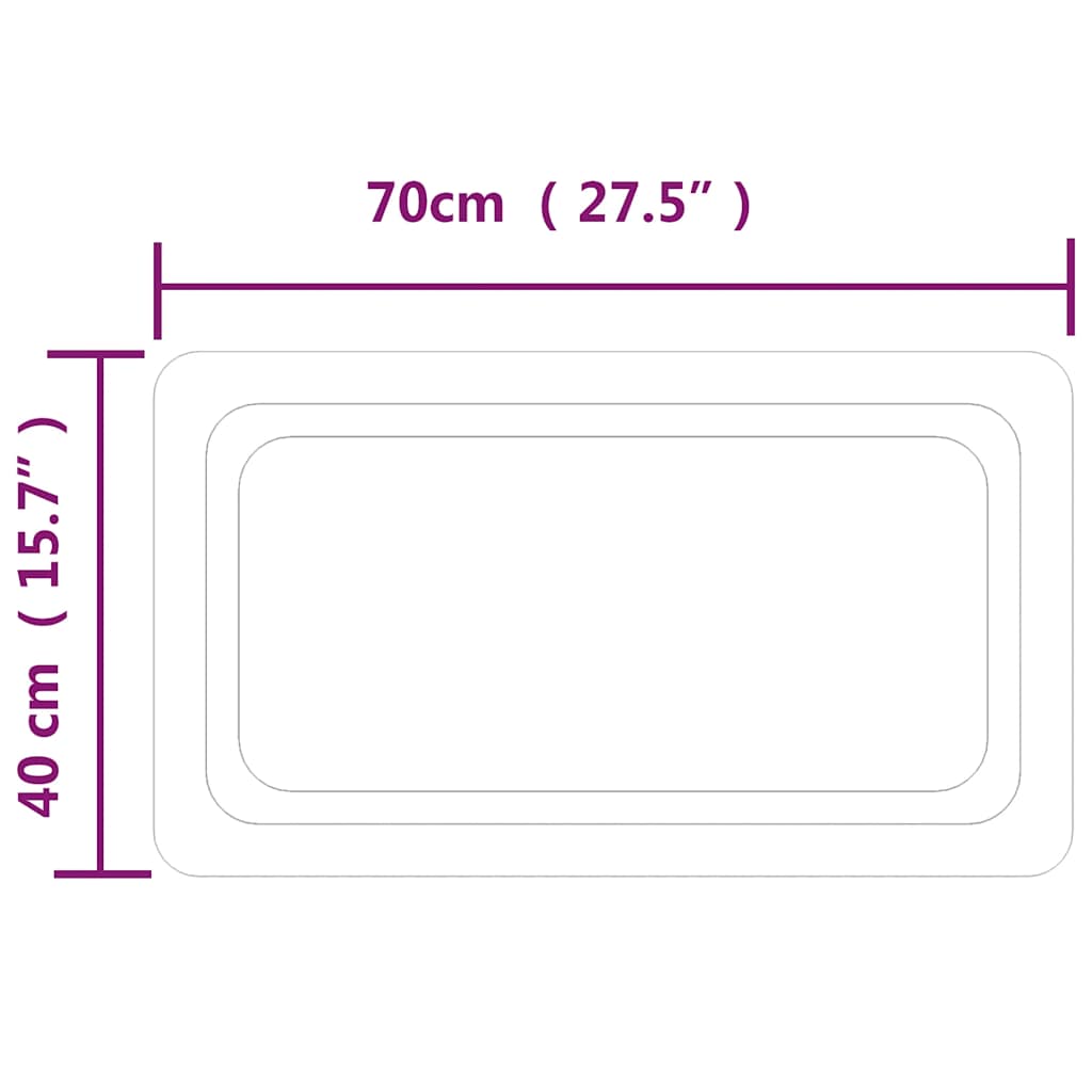 LED kupaonsko ogledalo 70x40 cm