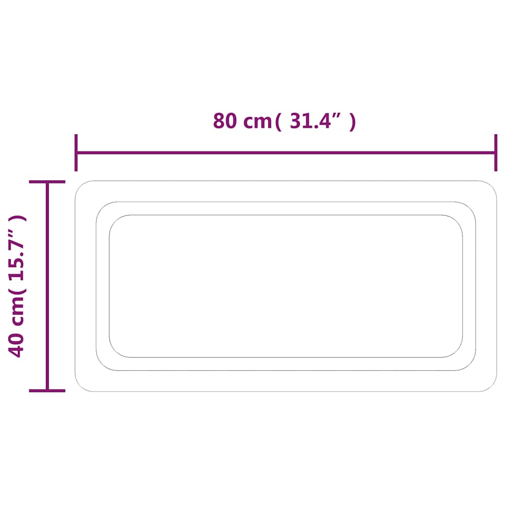 LED kupaonsko ogledalo 80x40 cm