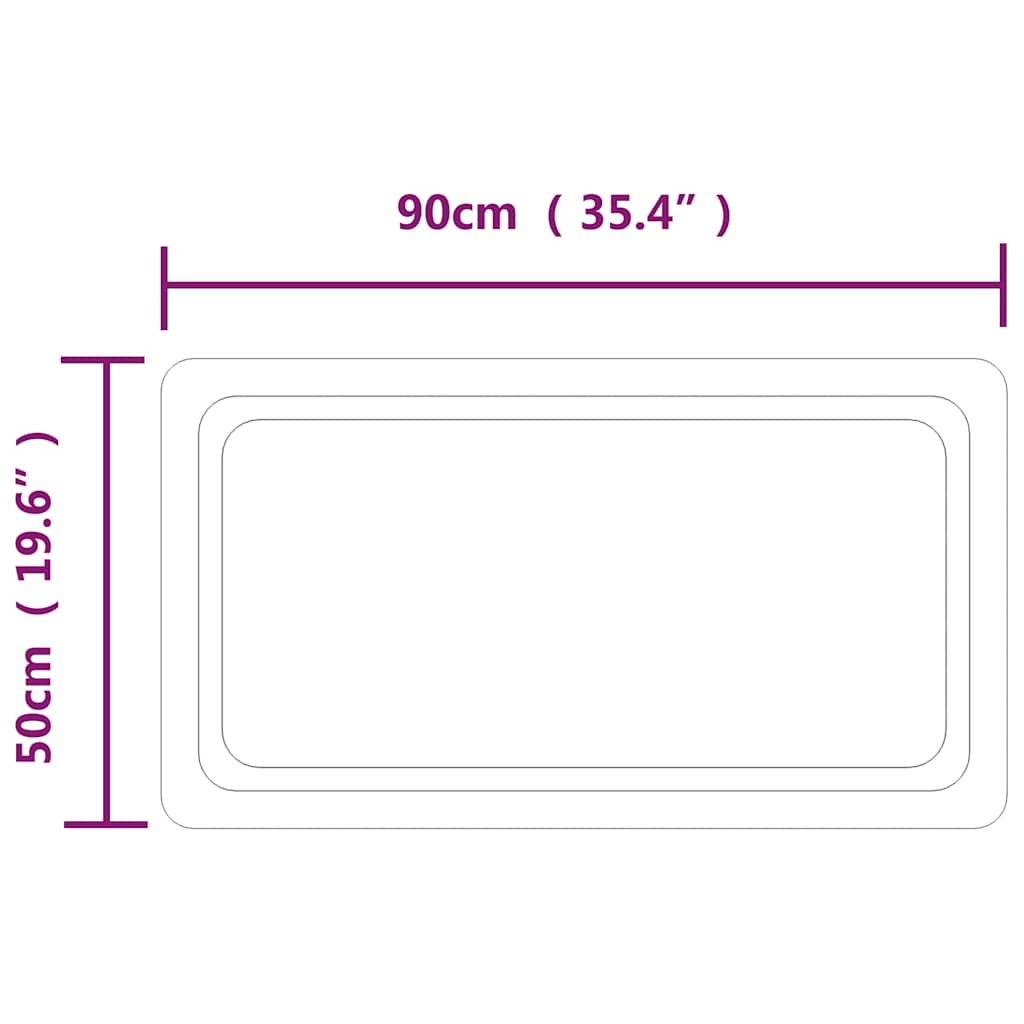 LED kupaonsko ogledalo 90x50 cm