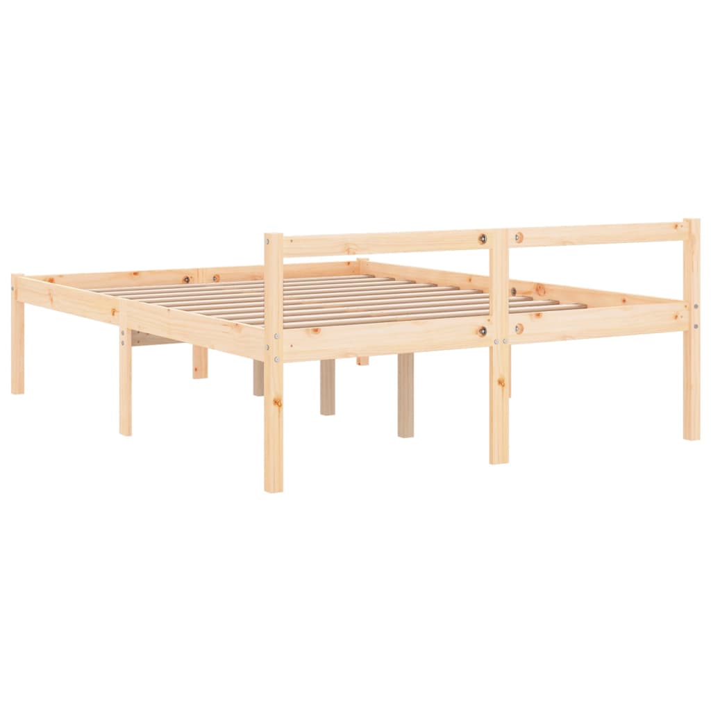 Krevet za starije osobe 140 x 190 cm od masivne borovine