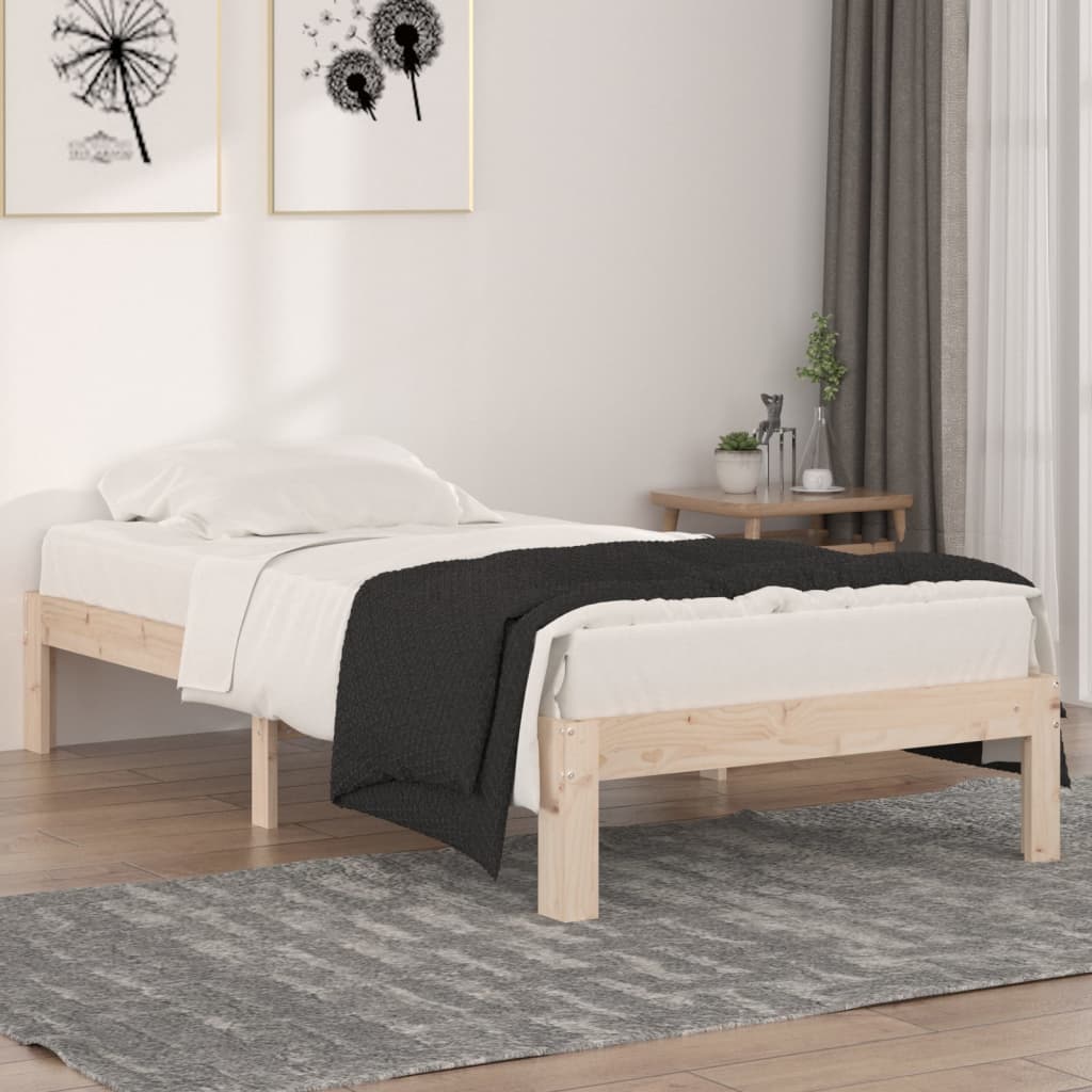 Okvir za krevet od masivnog drva 90 x 190 cm jednokrevetni