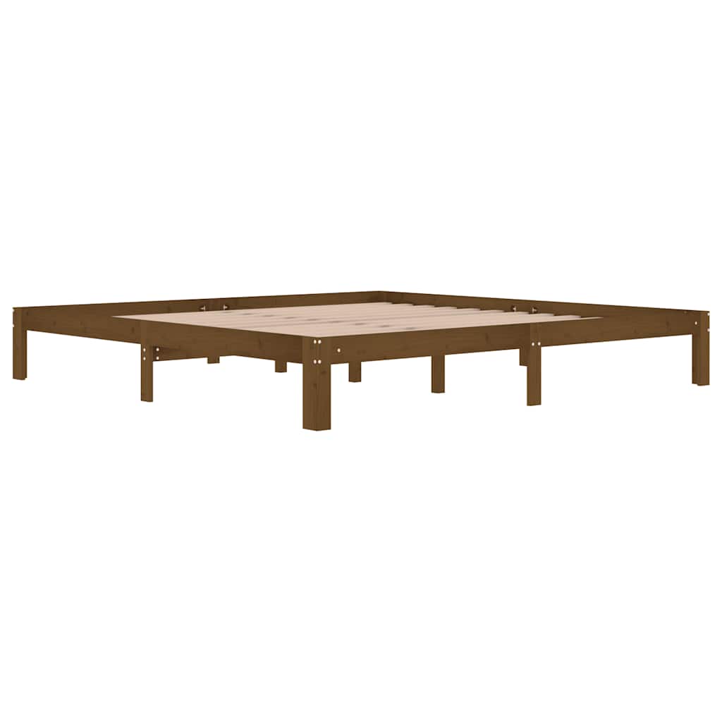 Okvir za krevet od masivne borovine boja meda 200 x 200 cm