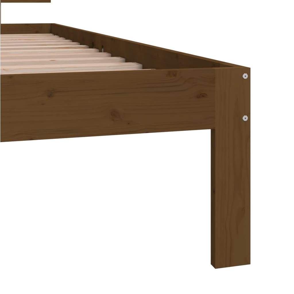 Okvir za krevet od masivne borovine smeđa boja meda 90 x 200 cm
