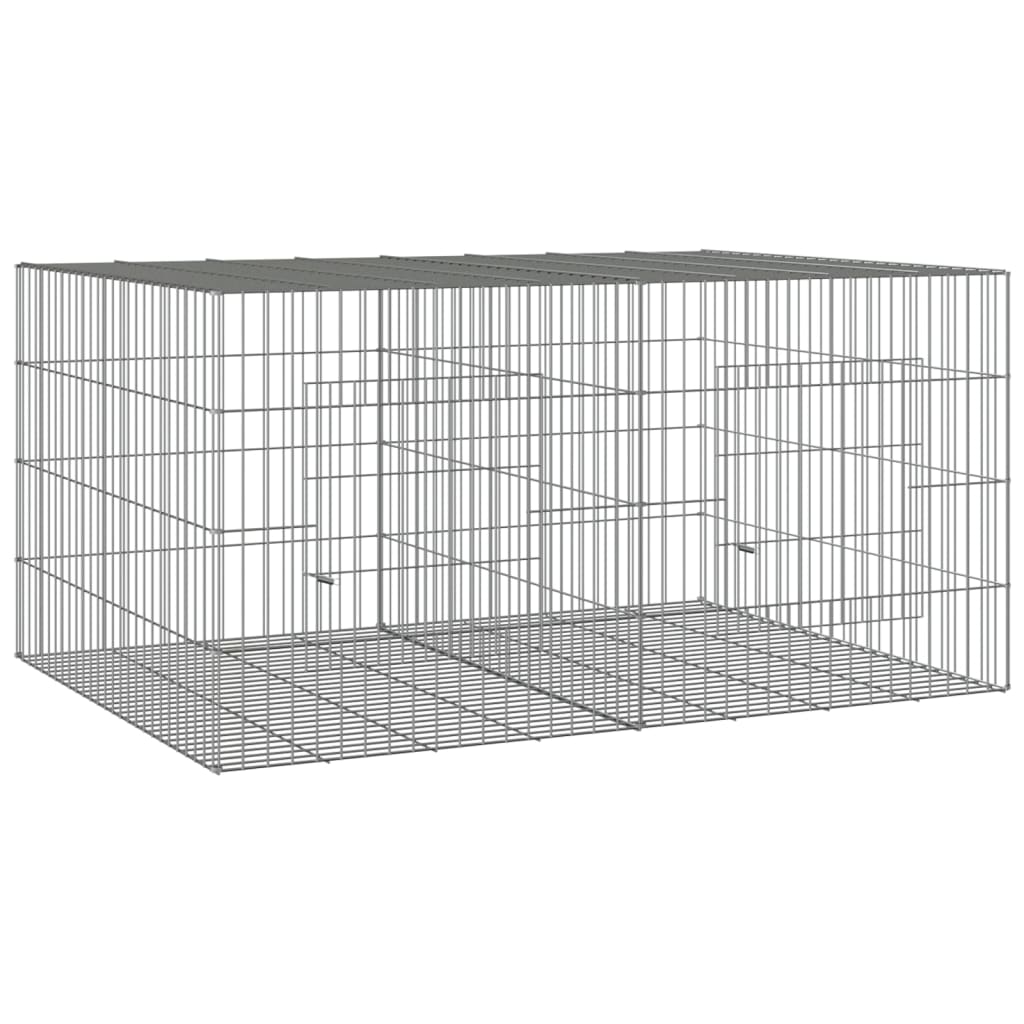 Kavez za zečeve s 2 panela 110x79x54 cm od pocinčanog željeza