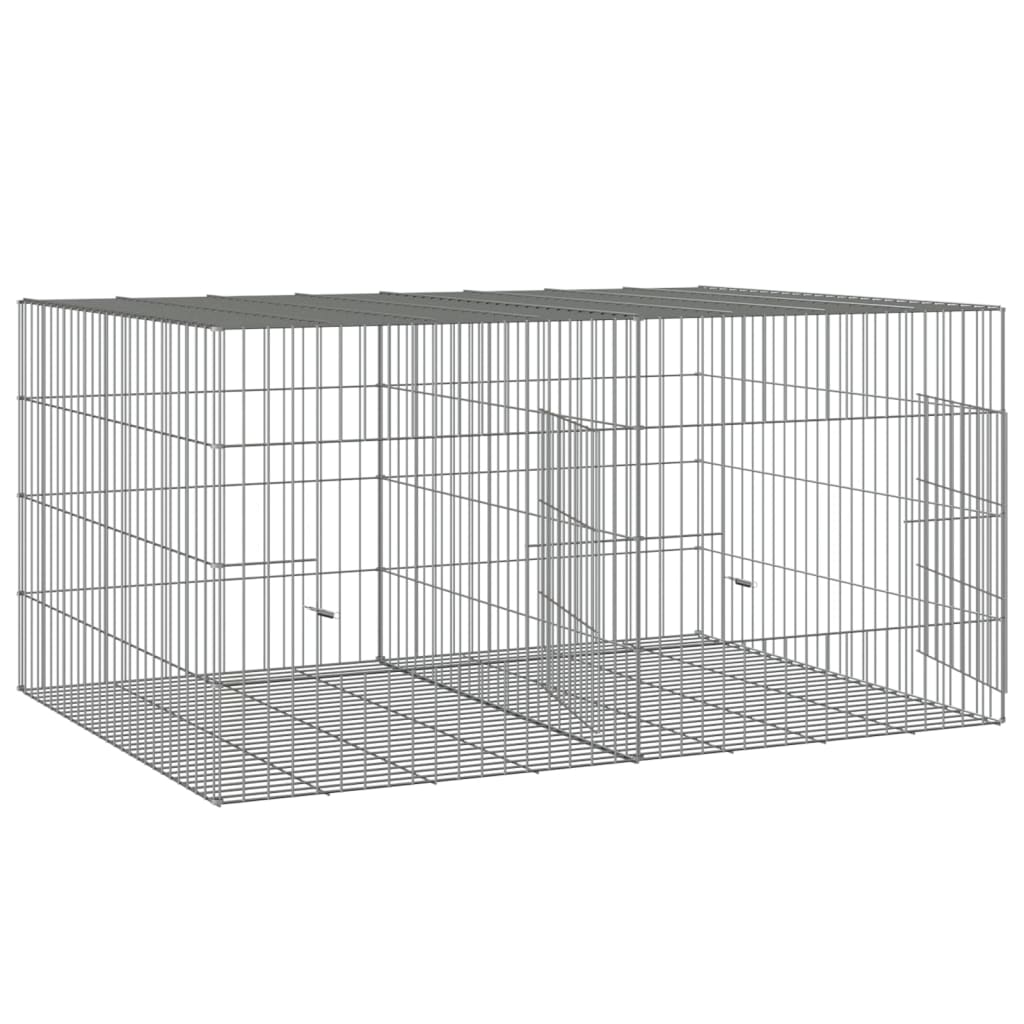Kavez za zečeve s 2 panela 110x79x54 cm od pocinčanog željeza