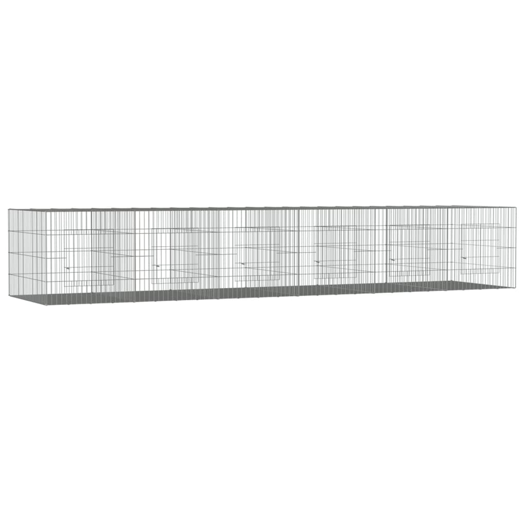 Kavez za zečeve sa 6 panela 327x79x54 cm od pocinčanog željeza