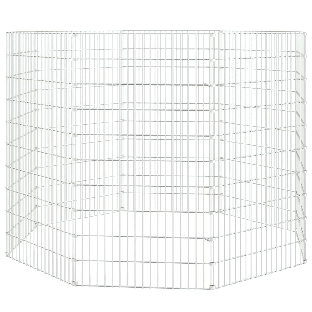 Ograđeni prostor za životinje slobodnog uzgoja s 8 panela, 54 x 100 cm, pocinčano željezo