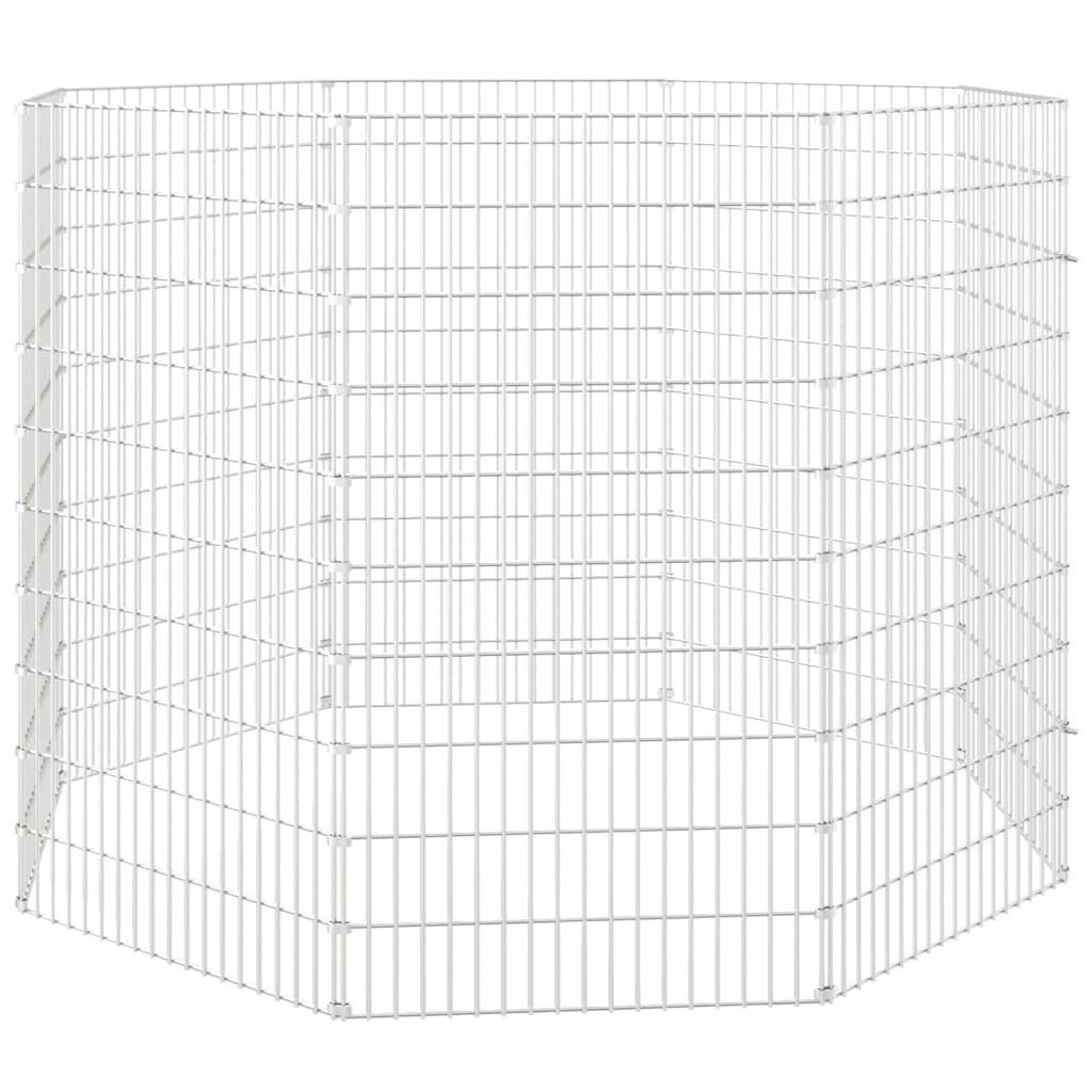 Ograđeni prostor za životinje slobodnog uzgoja s 8 panela, 54 x 100 cm, pocinčano željezo