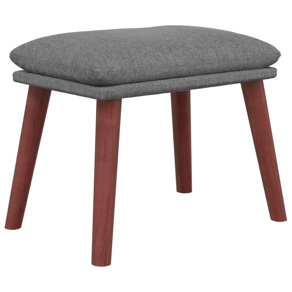 Stolica za opuštanje s tabureom svjetlosiva od tkanine