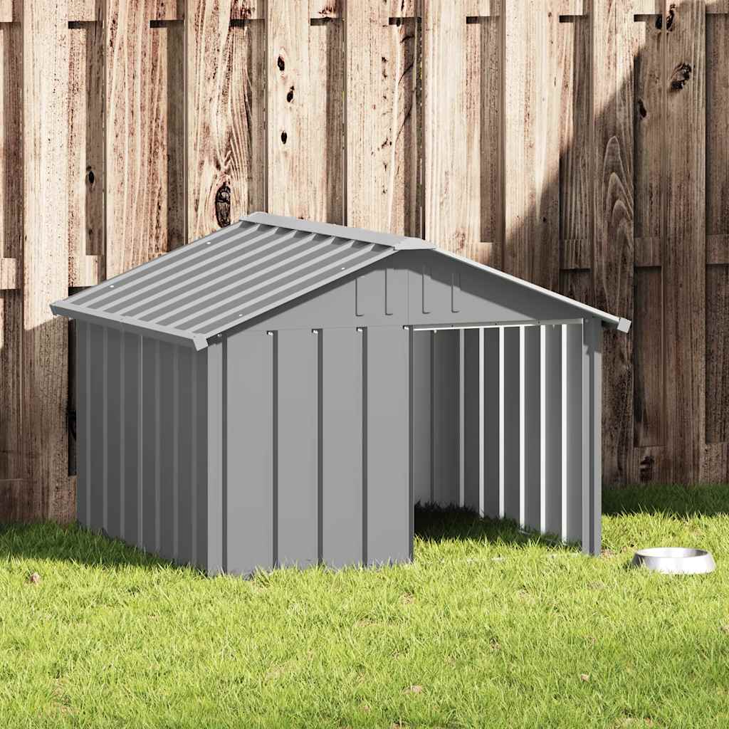 Kućica za pse sivi 116,5x103x81,5 cm pocinčani čelik