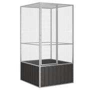 Kavez za ptice antracit pocinčani čelik 111 x 107 x 211,5 cm
