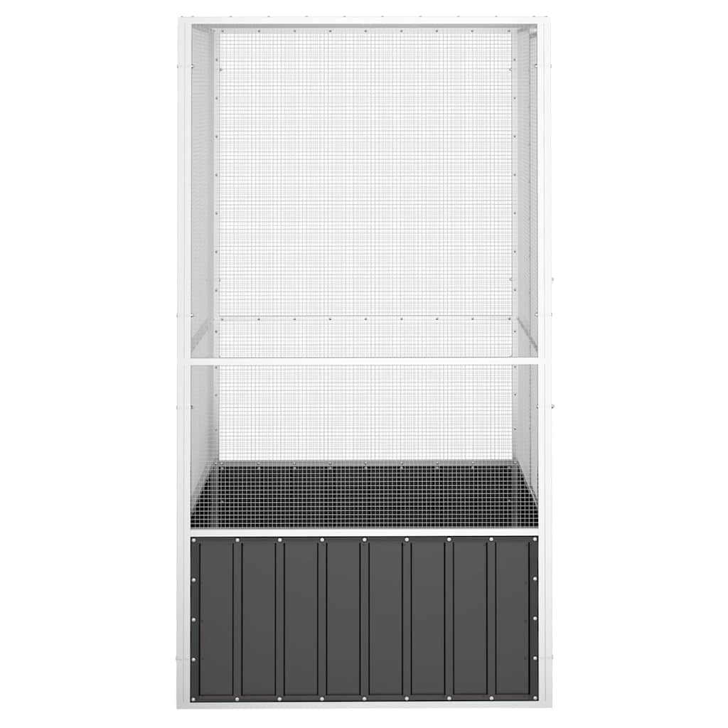 Kavez za ptice antracit pocinčani čelik 111 x 107 x 211,5 cm
