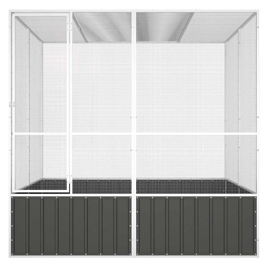 Kavez za ptice antracit 213,5x217,5x211,5 cm pocinčani čelik