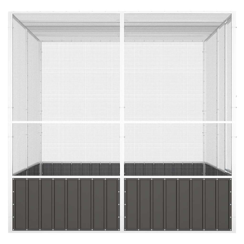 Kavez za ptice antracit 213,5x217,5x211,5 cm pocinčani čelik