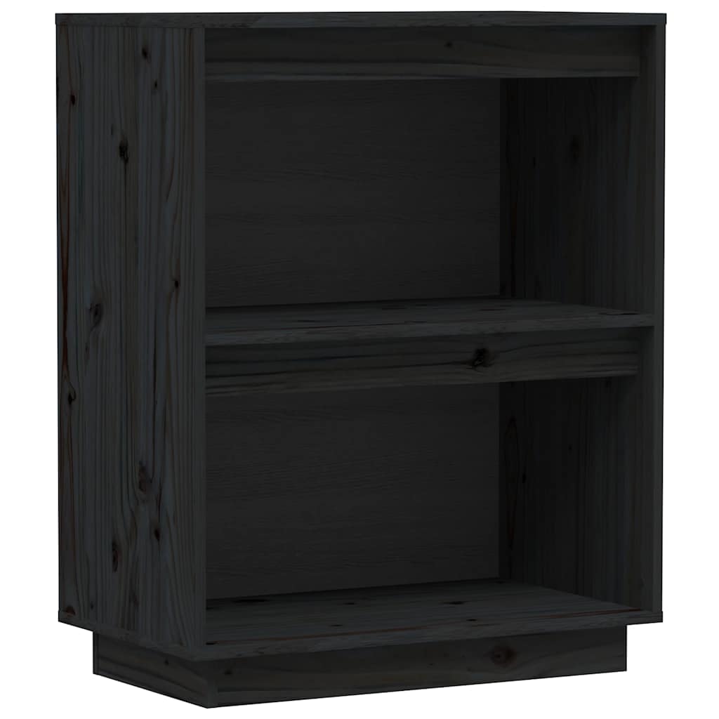 Konzolni ormarić crni 60 x 34 x 75 cm od masivne borovine
