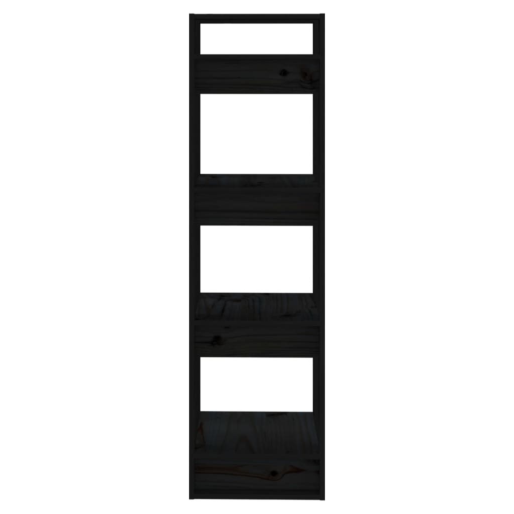 Ormarić za knjige / pregrada crni 41 x 35 x 125 cm od borovine