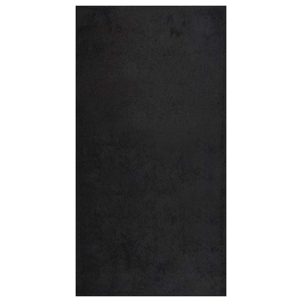 Čupavi tepih s visokim vlaknima crni 80 x 150 cm