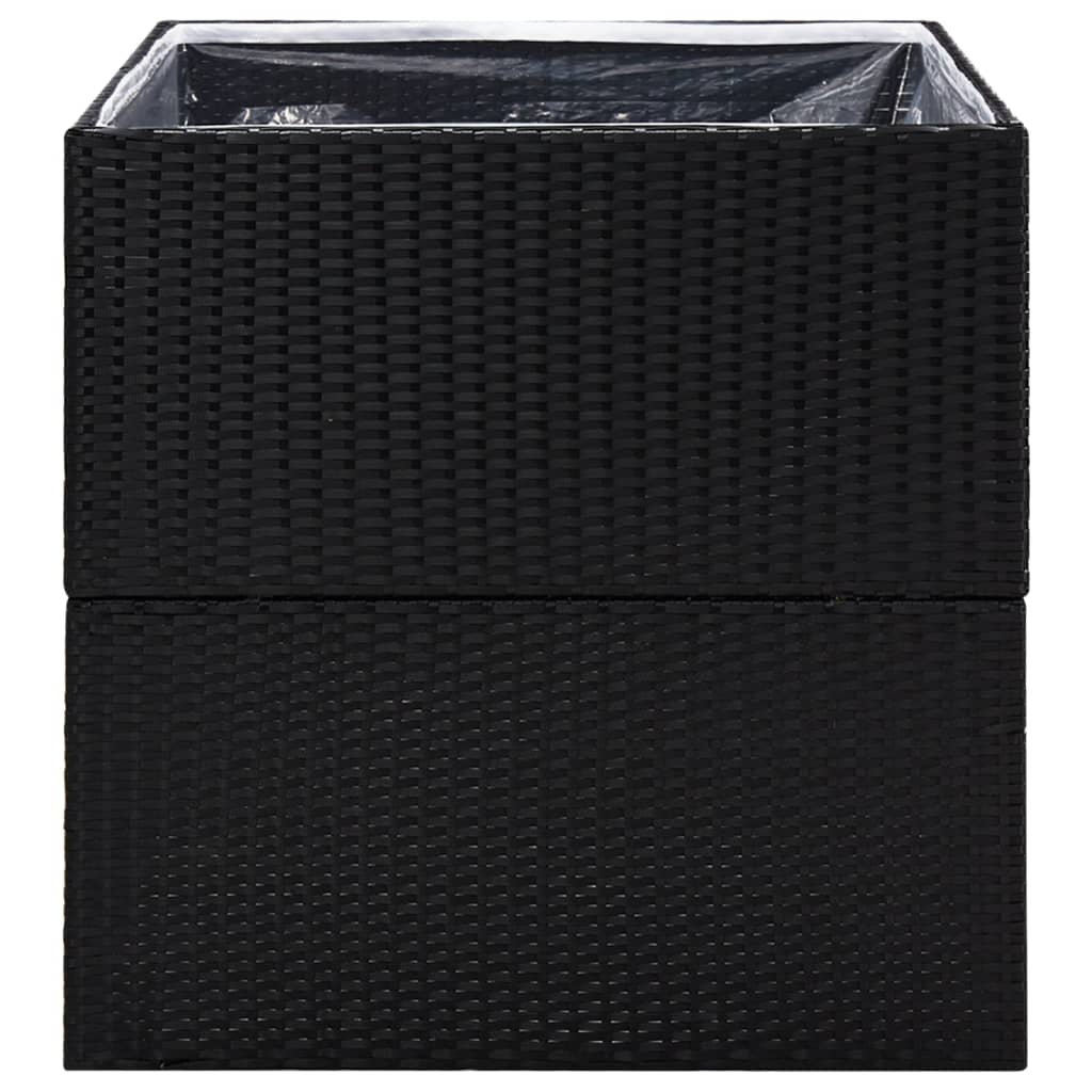 Vrtna sadilica crna 80 x 80 x 80 cm od poliratana