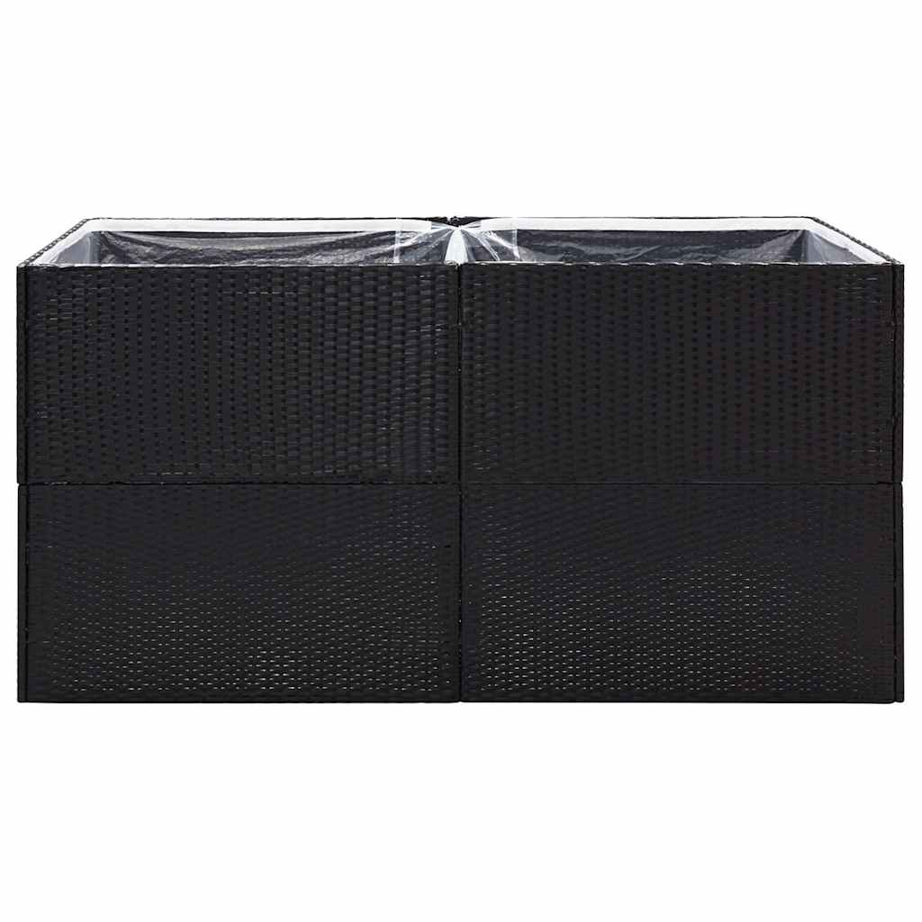 Vrtna sadilica crna 157 x 80 x 80 cm od poliratana