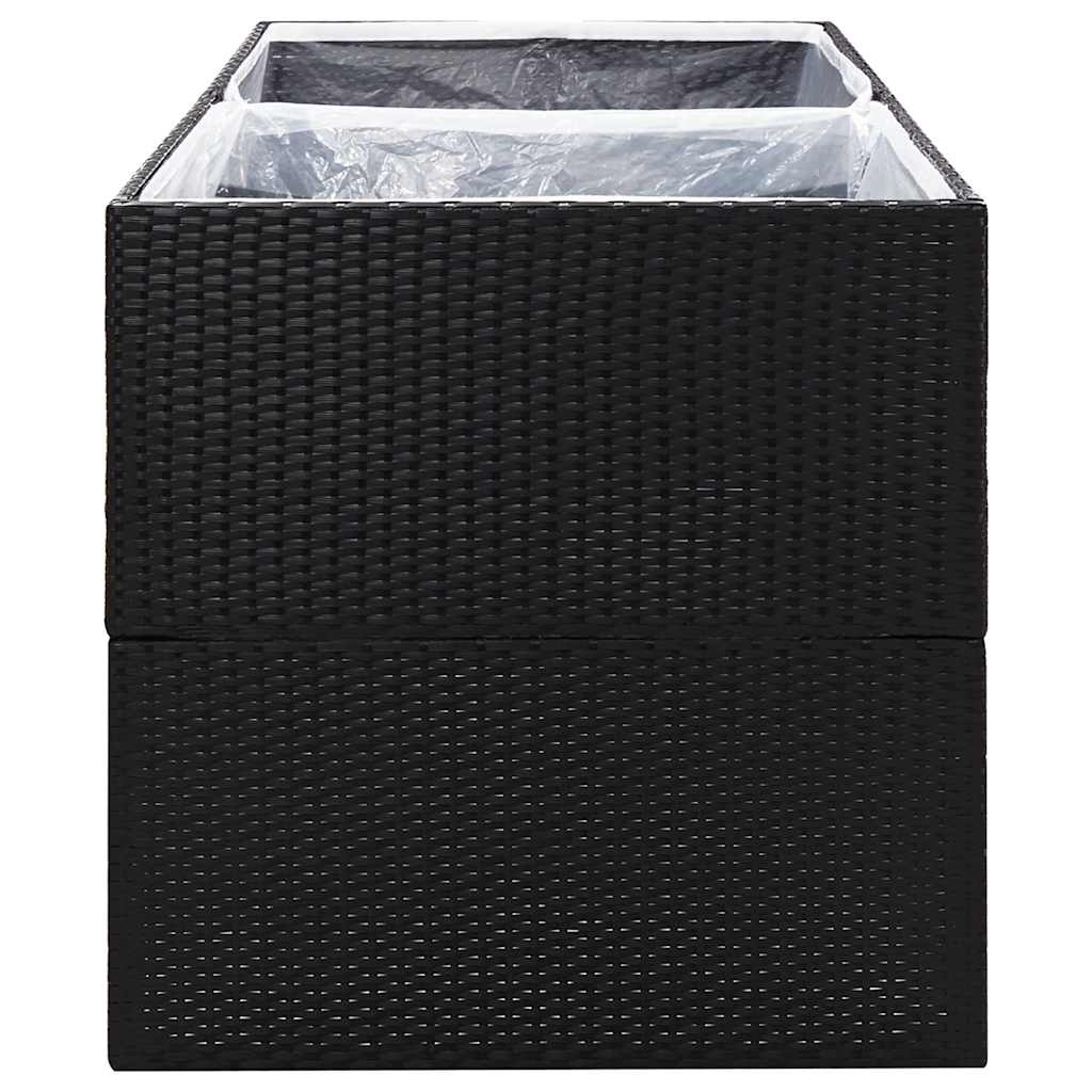 Vrtna sadilica crna 157 x 80 x 80 cm od poliratana