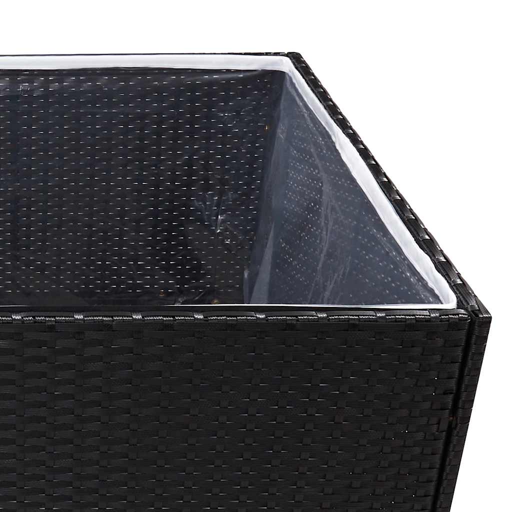Vrtna sadilica crna 157 x 80 x 80 cm od poliratana