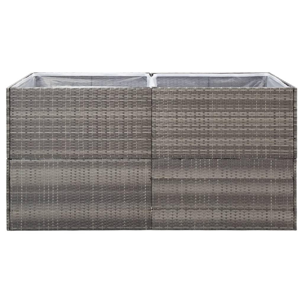 Vrtna sadilica siva 157 x 80 x 80 cm od poliratana