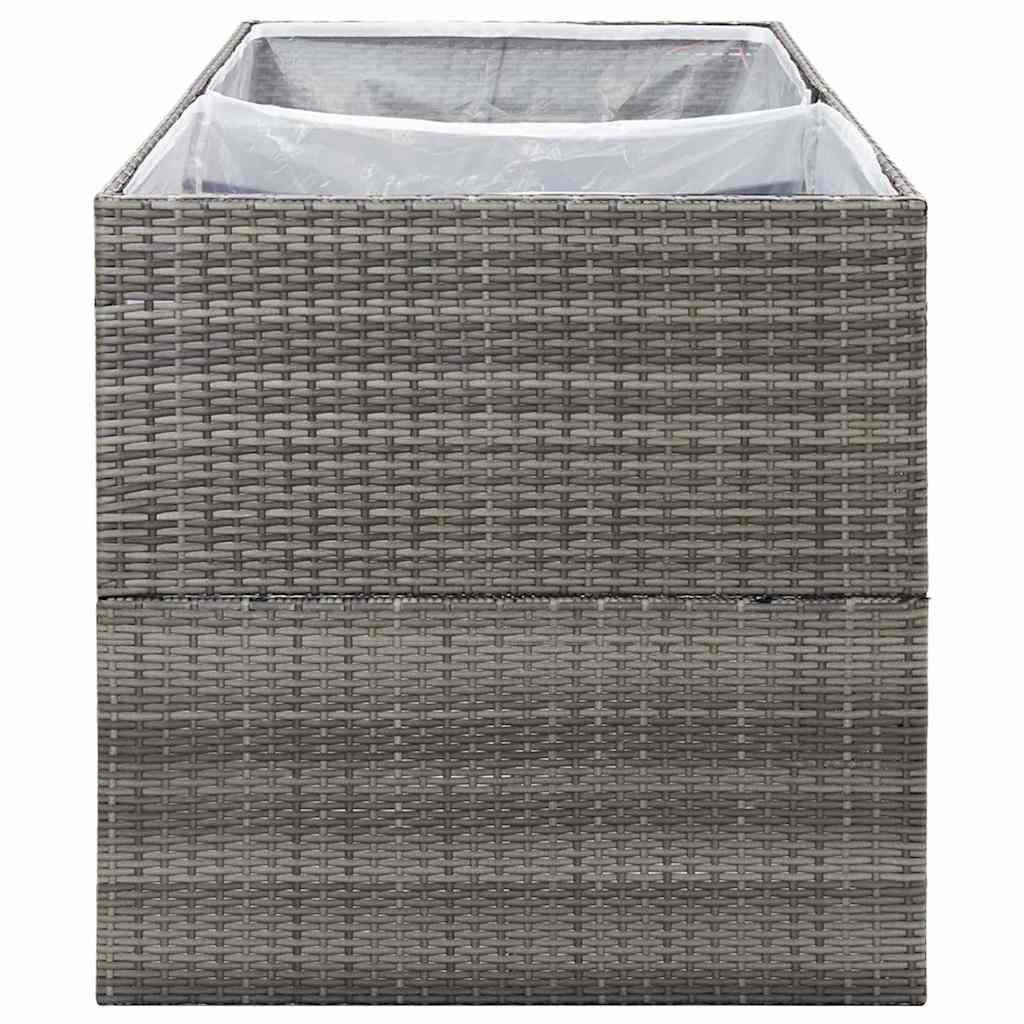 Vrtna sadilica siva 157 x 80 x 80 cm od poliratana
