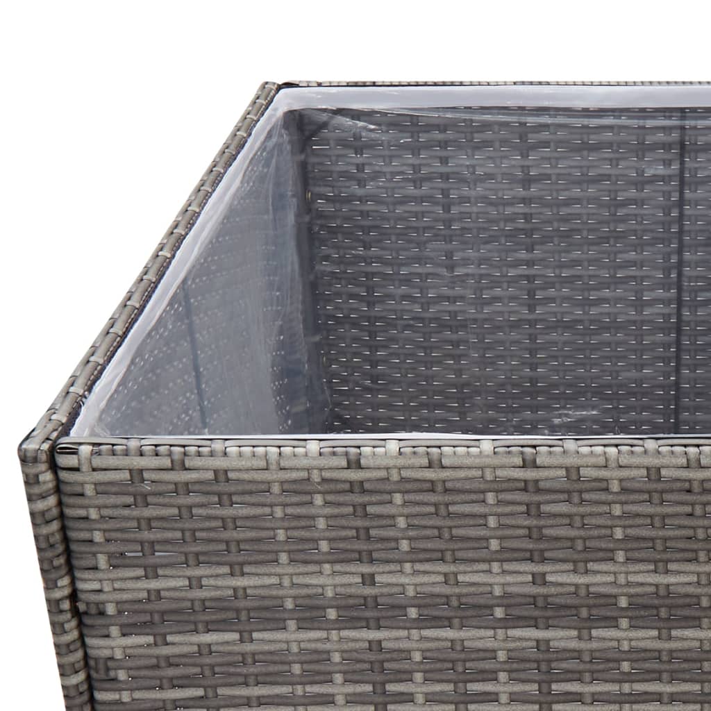 Vrtna sadilica siva 157 x 80 x 80 cm od poliratana