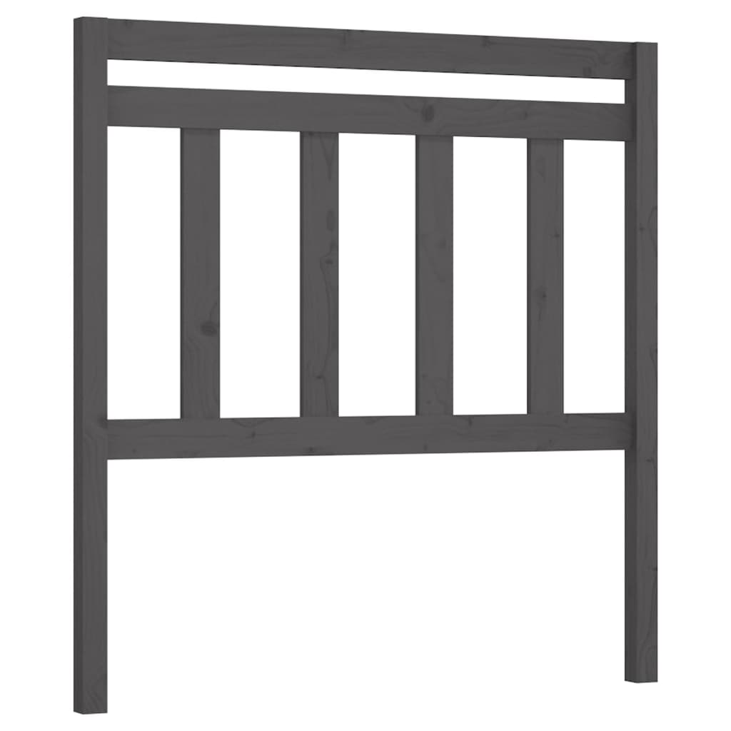 Uzglavlje za krevet sivo 106 x 4 x 100 cm od masivne borovine