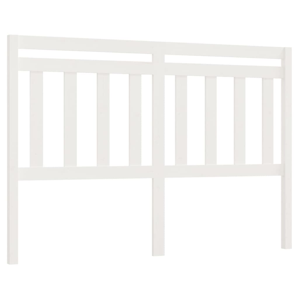 Uzglavlje za krevet bijelo 156 x 4 x 100 cm od masivne borovine