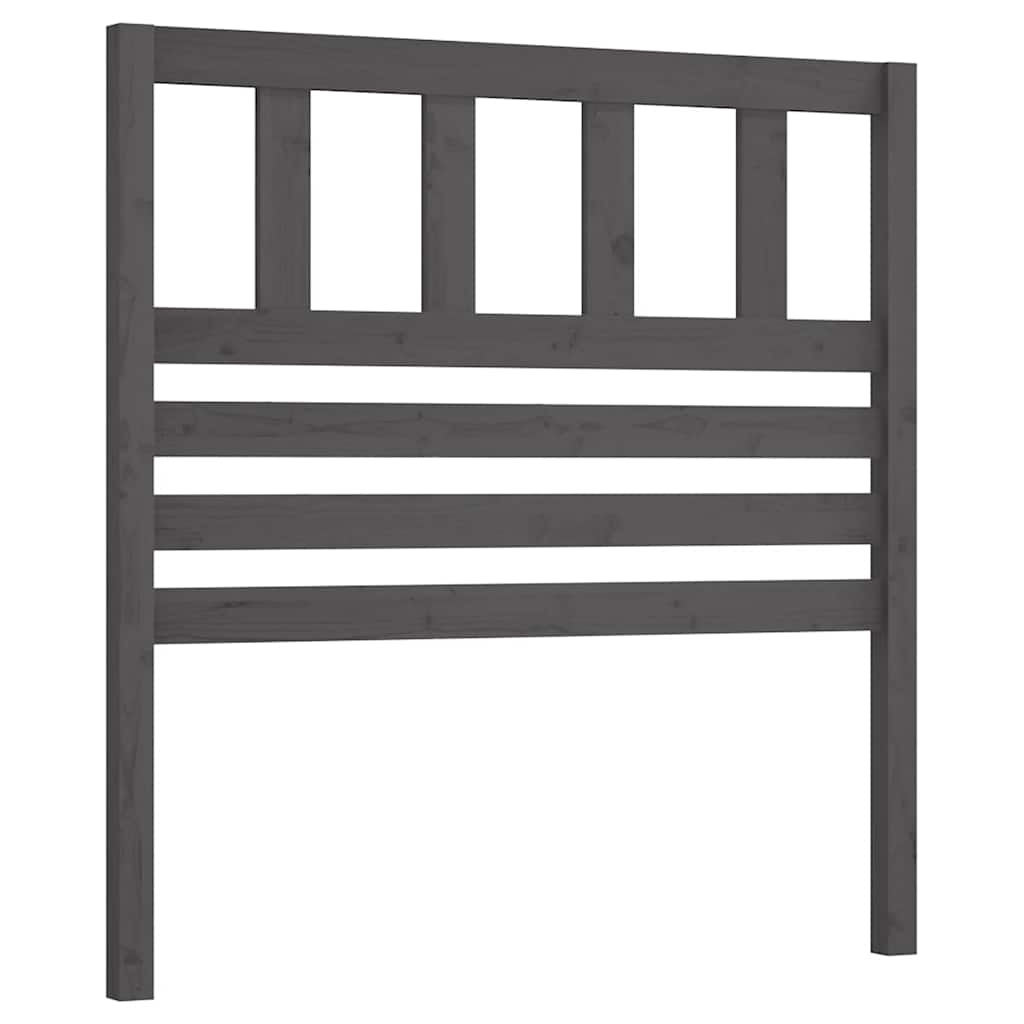 Uzglavlje za krevet sivo 106 x 4 x 100 cm od masivne borovine